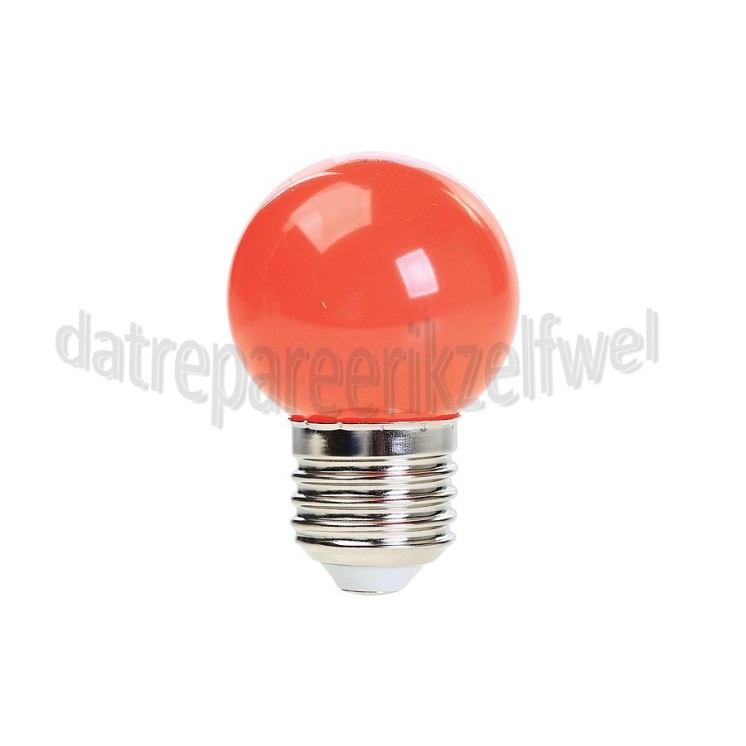 Foto van Calex Ledlamp LED Kogellamp Rood E27 G45 0.5W-1W 240V 