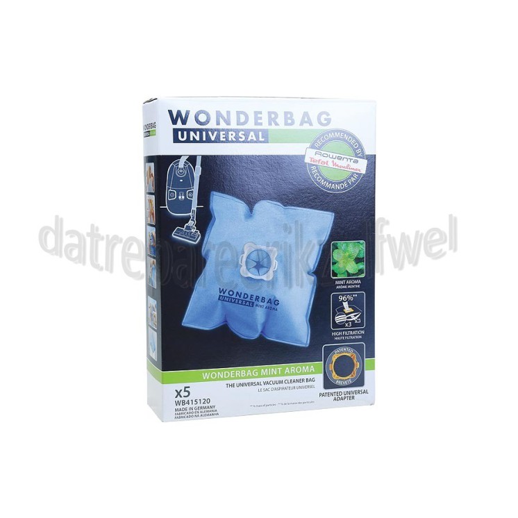 Foto van Rowenta Stofzuigerzak Wonderbag Mint Aroma, 5 stuks compact stofzuigers tot 3L 