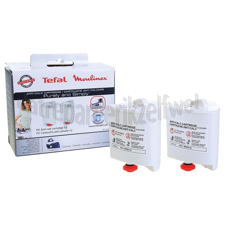 Foto van Tefal Cassette Antikalk patronen SV501 Purely & Simply SV5010, SV5020, SV5030, SV5005 