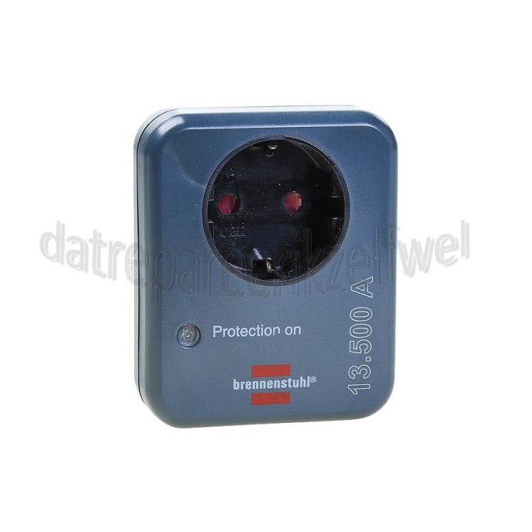Foto van Brennenstuhl Adapter Beveiligingsadapter 13.500A, grijs Overspanning 