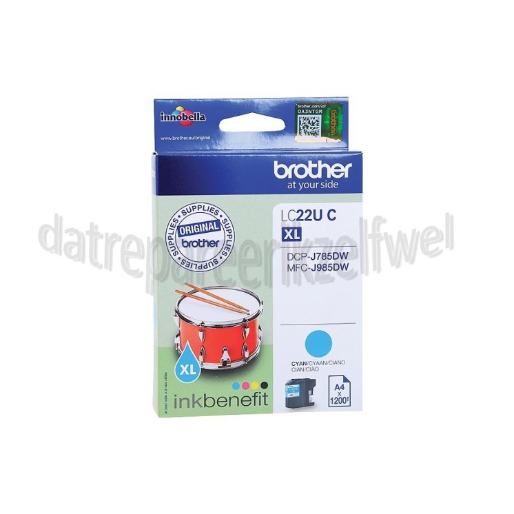 Foto van Brother Inktcartridge LC22UC XL Cyan DCP-J785DW, MFC-J985DW 