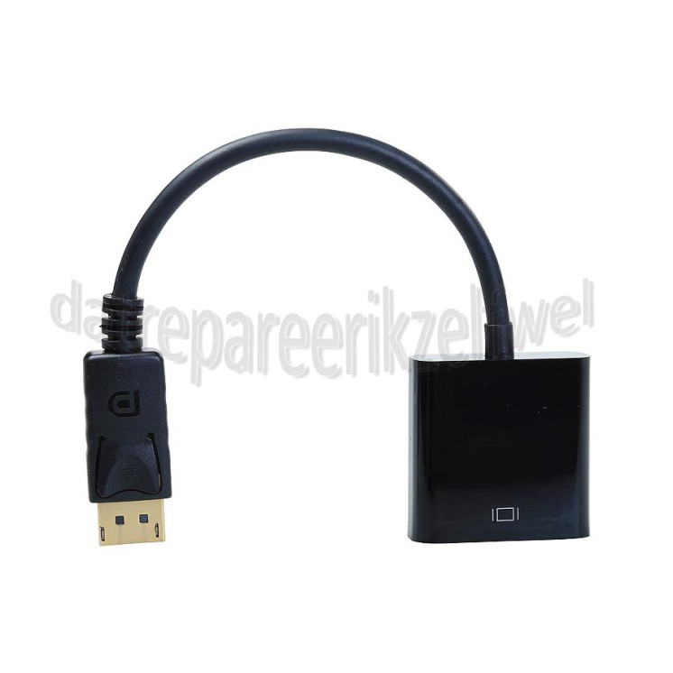Foto van Easyfiks Displayport Kabel DisplayPort Male naar VGA Female Adapterkabel 0.2 Meter, zwart 
