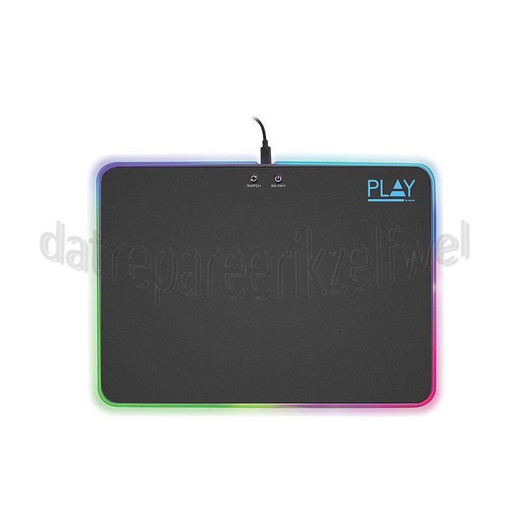Foto van Play Matje Gaming muismat met RGB-verlichting Geschikt voor alle gaming muizen 