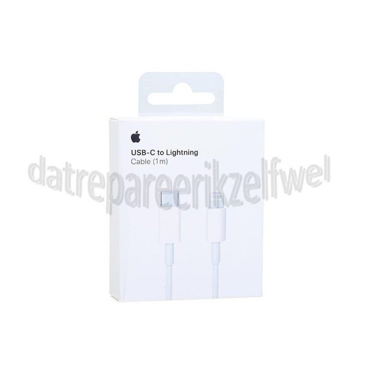 Foto van Apple Lightning cable USB-C naar Lightning kabel, wit 1m Apple 8-pin Lightning connector 