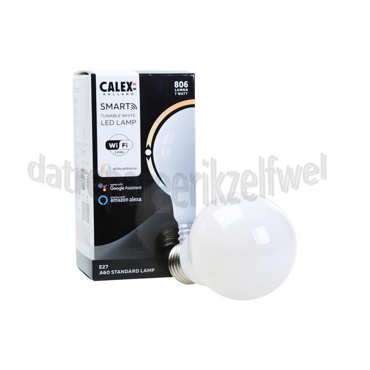 Foto van Calex Ledlamp Smart LED Standaardlamp A60 E27 Filament Softline 220-240V, 7W, 806lm, 2200-4000K 