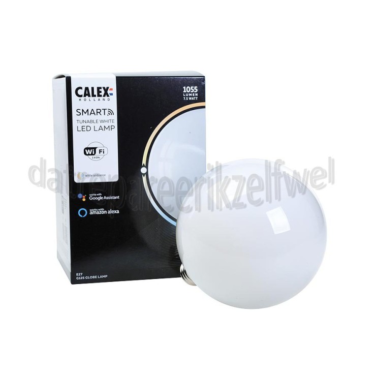 Foto van Calex Ledlamp Smart LED Globelamp G125 E27 Filament Softline 220-240V, 7,5W, 1055lm, 2200-4000K 