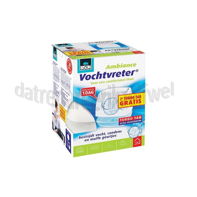 Foto van Bison Vochtvreter 100g navulbaar wit neutraal Ambiance 