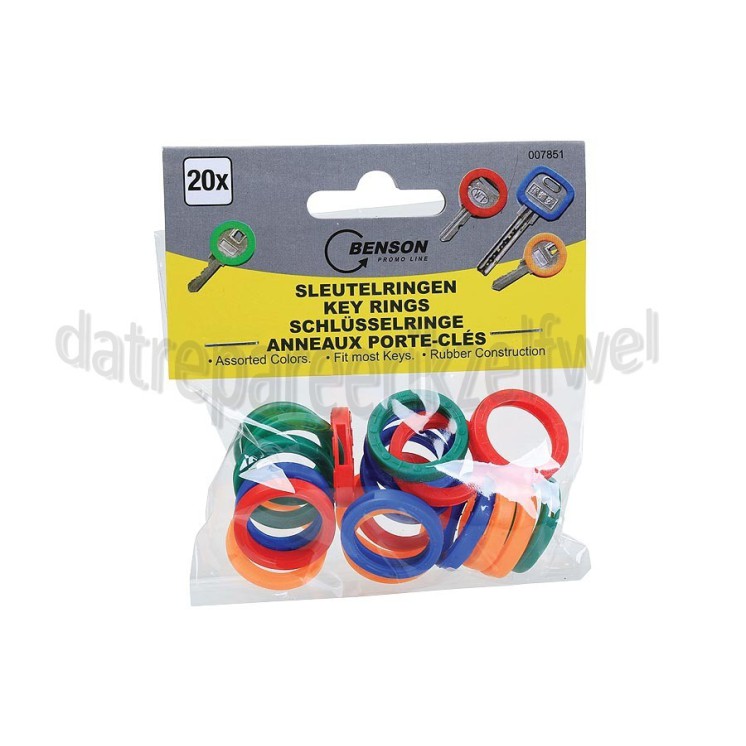 Foto van Benson Sleutelring Sleutelringen Rubber, 20 stuks 