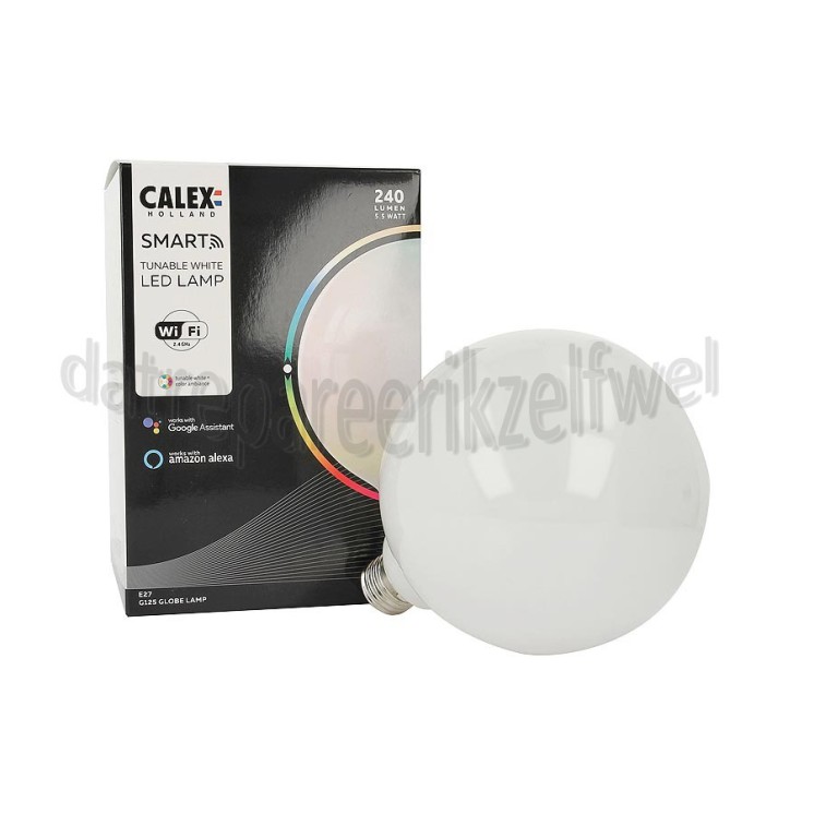 Foto van Calex Ledlamp Smart LED Globelamp G125 E27 Filament Softline 220-240V, 5,5W, 240lm, 1800-3000K 