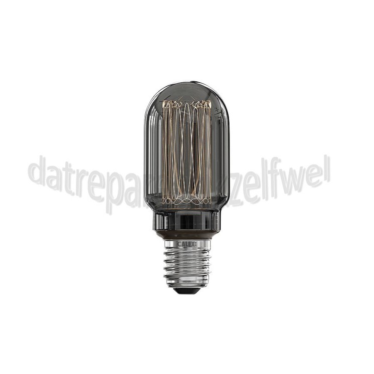 Foto van Calex Ledlamp LED Glasfiber Titanium T45 Buislamp E27 3,5W 40lm 2000K Dimbaar 