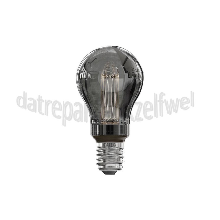 Foto van Calex Ledlamp LED Glasfiber Titanium A60 E27 3,5W 40lm 2000K Dimbaar 