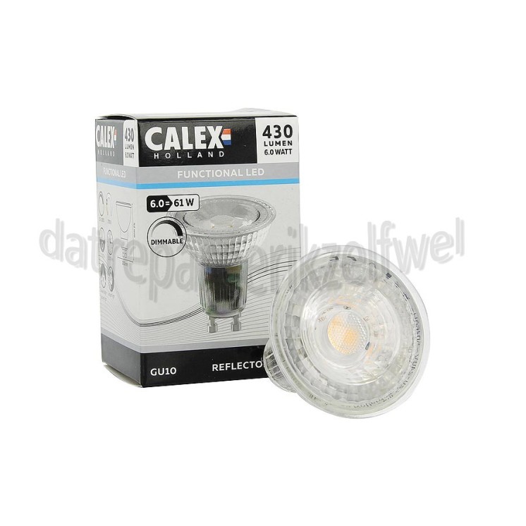 Foto van Calex Ledlamp SMD LED lamp 240V 6 Watt 430 Lumen 2700K GU10 Dimbaar 