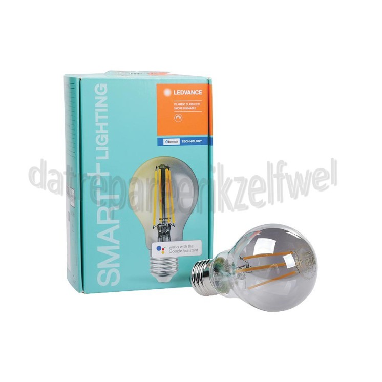 Foto van Ledvance Ledlamp Smart+ Filament Classic CLA60 44 Smoke Bluetooth, 6W, 2700K, E27 