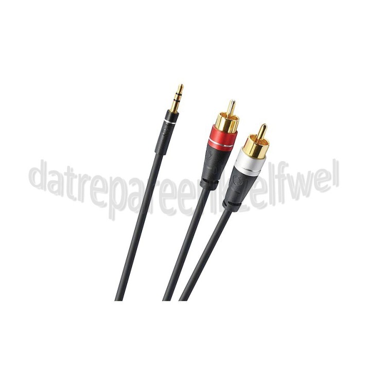 Foto van Oehlbach Jack - Tulp Kabel Excellence Stereo-Audio kabel 3,5mm jack/cinch Vergulde connectoren, 1 meter 