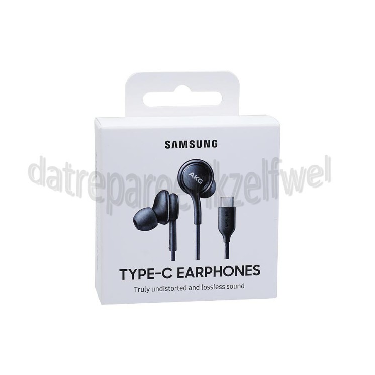 Foto van Samsung Headset In-Ear Headset Type C, Zwart Hoofdtelefoon, afstandsbediening 