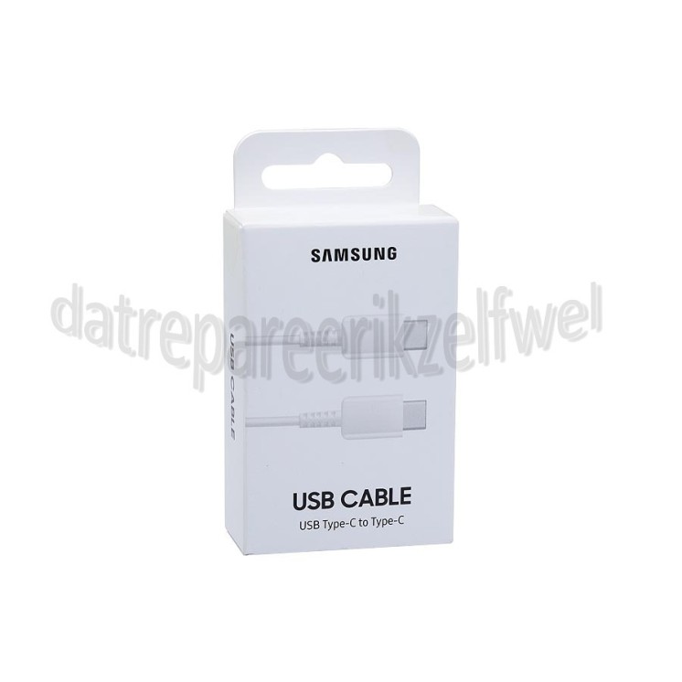 Foto van Samsung USB-C Kabel USB-C naar USB-C kabel, 1 meter, wit laden en gegevensoverdracht 