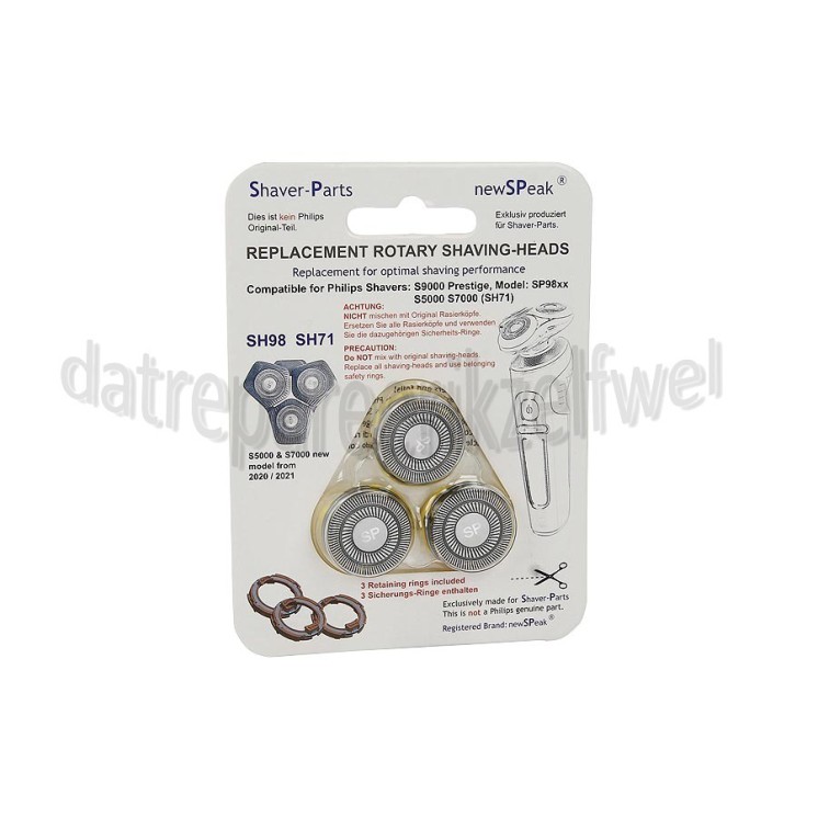 Foto van NewSPeak Scheerkop Roterende scheerkop 3 ringen SH91, SH98, SH71, S9000, S7000, S5000 
