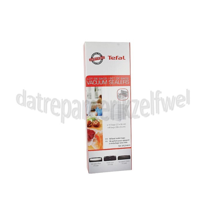 Foto van Tefal Folie Vacuumzakken, 18 stuks VT2560, VT2550, VT2540 