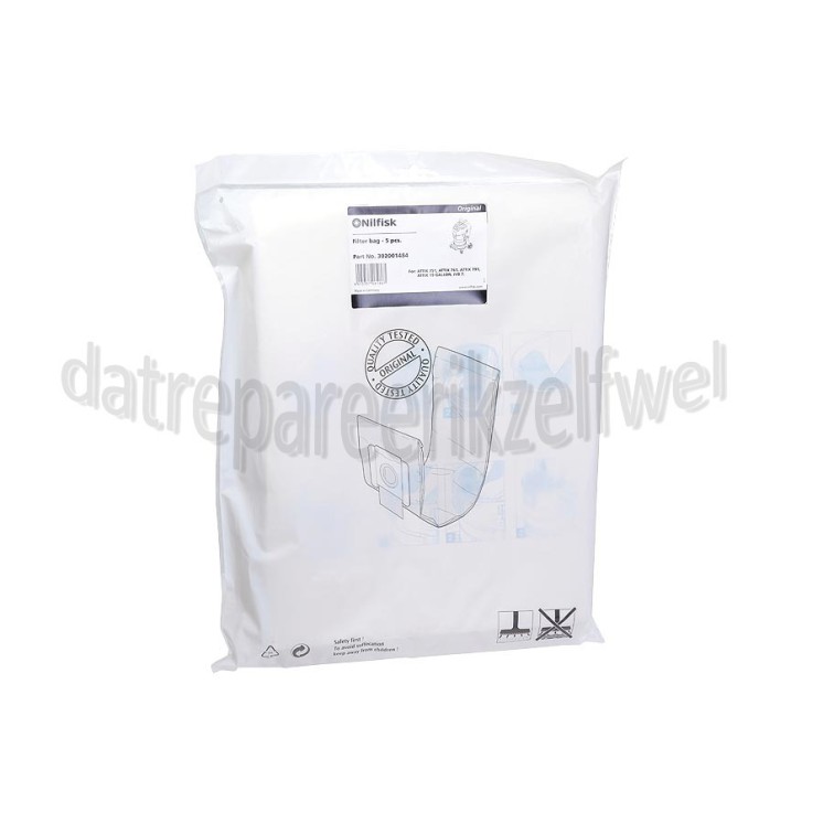 Foto van Nilfisk Stofzuigerzak Papier, 5 stuks Attix 751, 761 