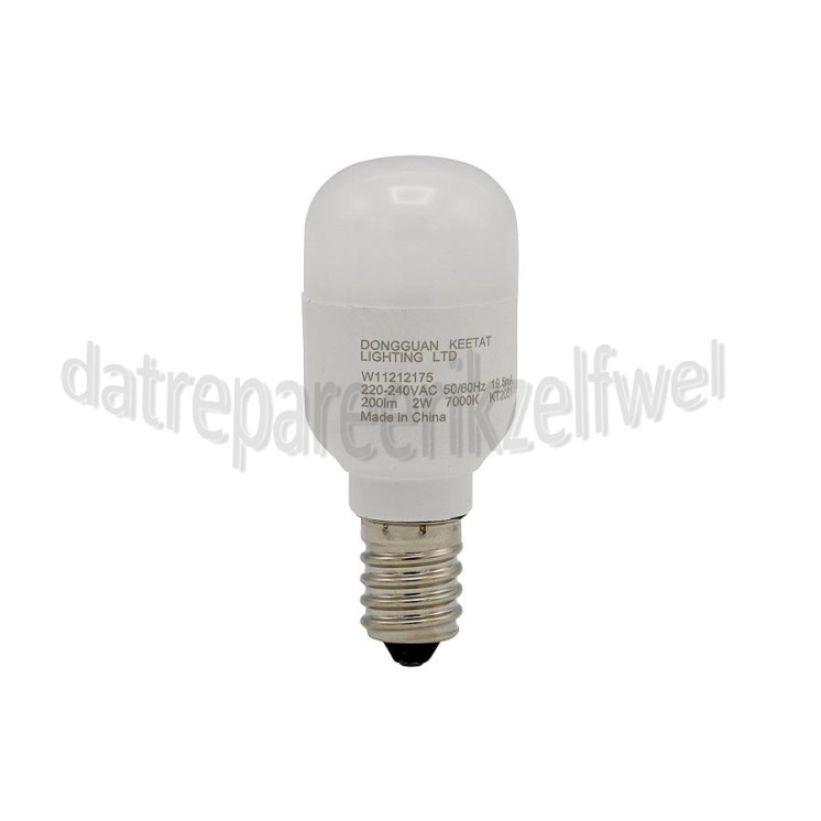 Foto van Whirlpool Lamp LED 2W E14 ARGR715S, KG301WS, WBM3116W 