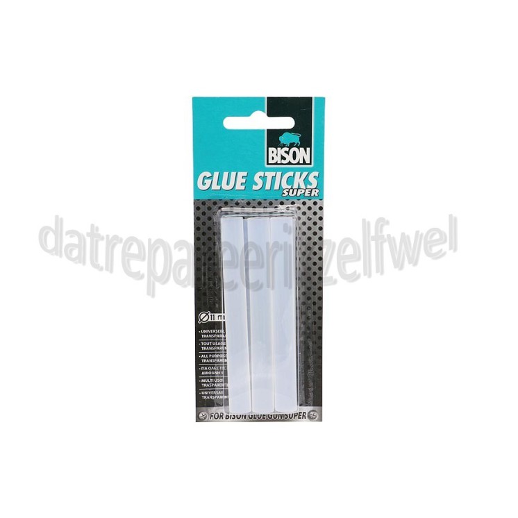 Foto van Bison Lijm Glue Sticks Super, Transparant Bison Glue Gun Super, 11mm doorsnede 