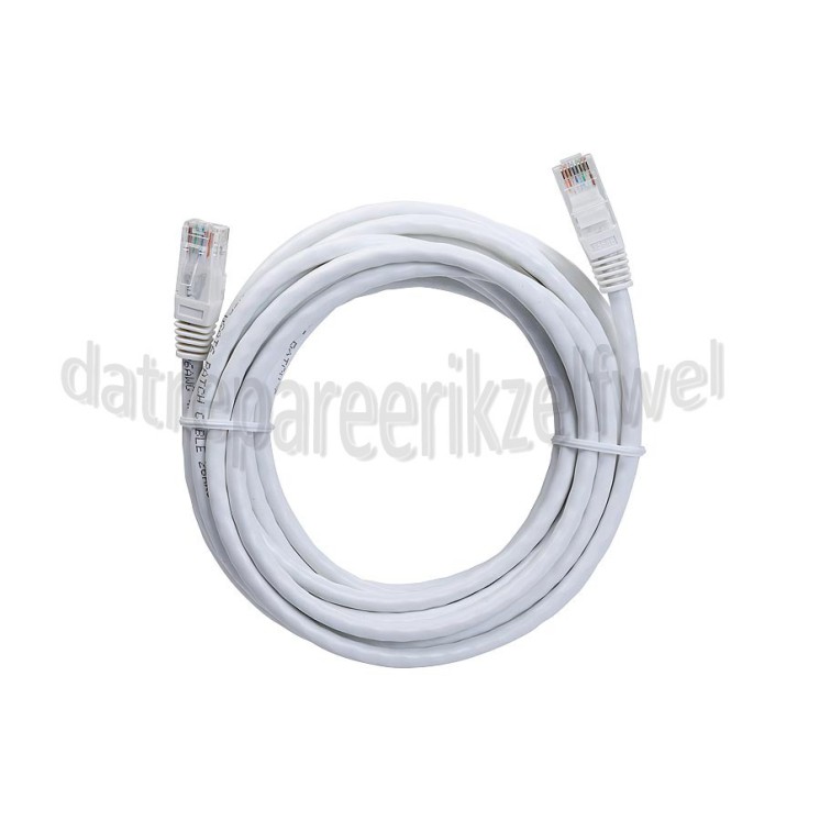 Foto van UTP/Netwerk kabel UTP CAT6 Netwerkkabel, RJ45- RJ45 Male 5 Meter wit 