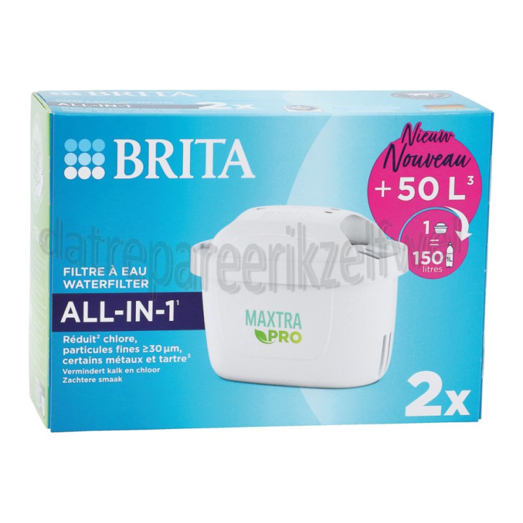 Foto van Brita Filter Filterpatroon 2-pack Brita Maxtra Pro Organic ALL-IN-1 CEBO 