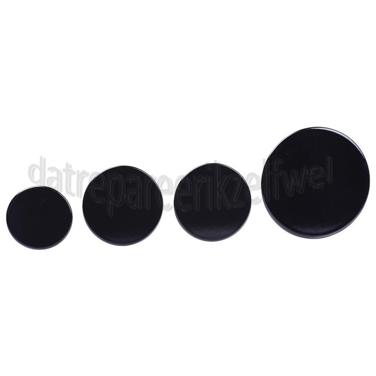 Foto van Branderdeksel Set van 4 stuks, zwart 