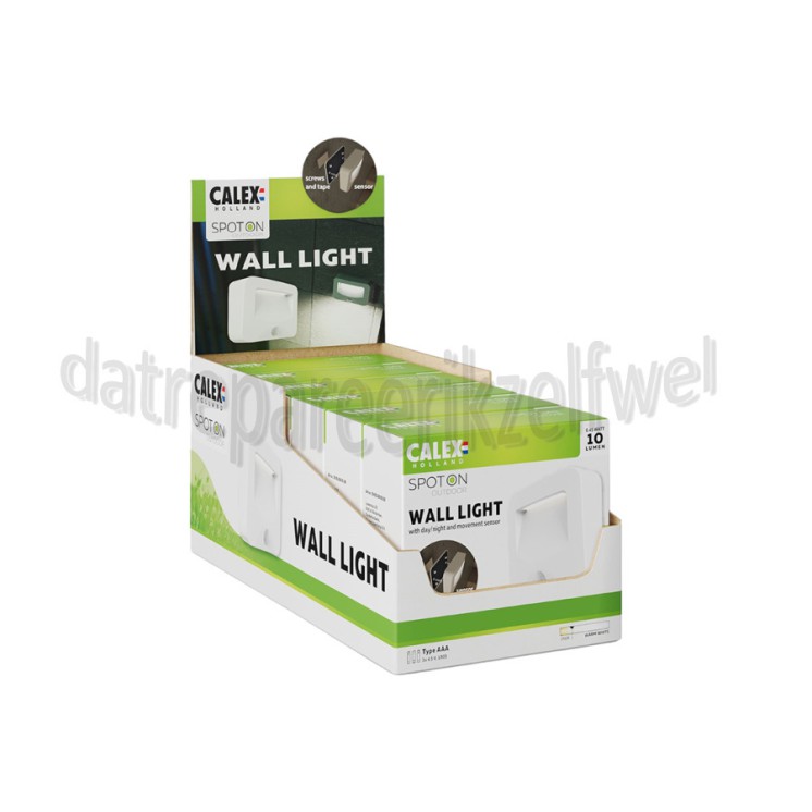 Foto van Calex Display Spot On Outdoor Motion Sensor Light 10 Lumen, 2700K 0,45Watt IP44 