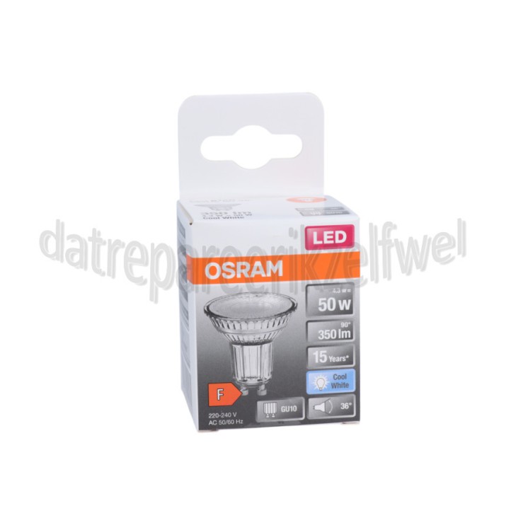 Foto van Osram Ledlamp LED PAR16 4.3W GU10 350lm 4000K 