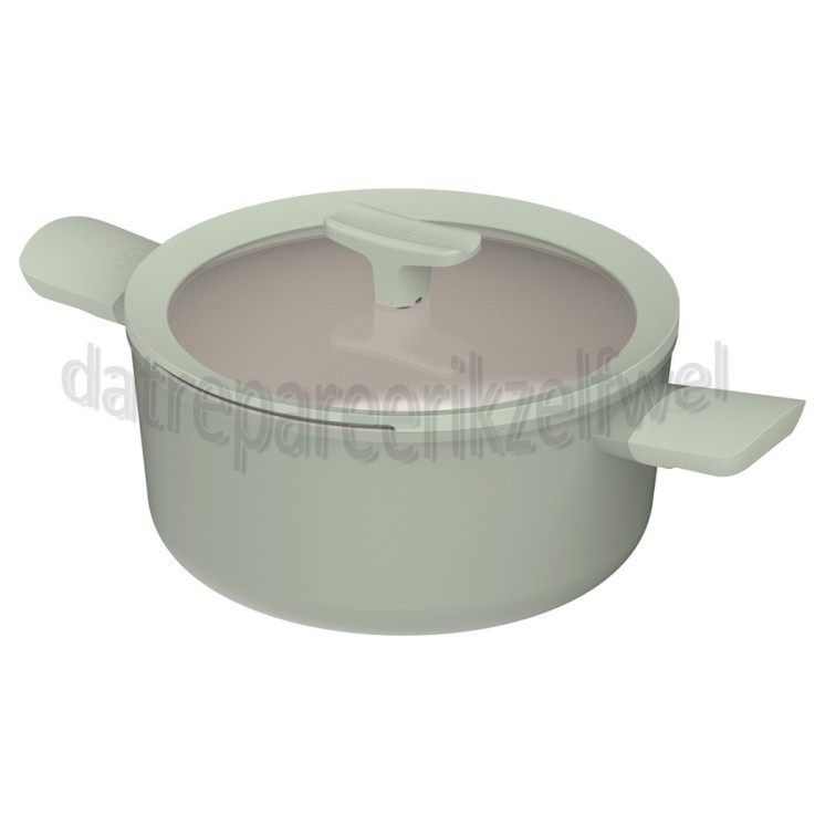 Foto van BergHOFF Pan LEO RECYCLED Kookpan Antikleef Balance Sage 24cm - 11,5cm hoog 